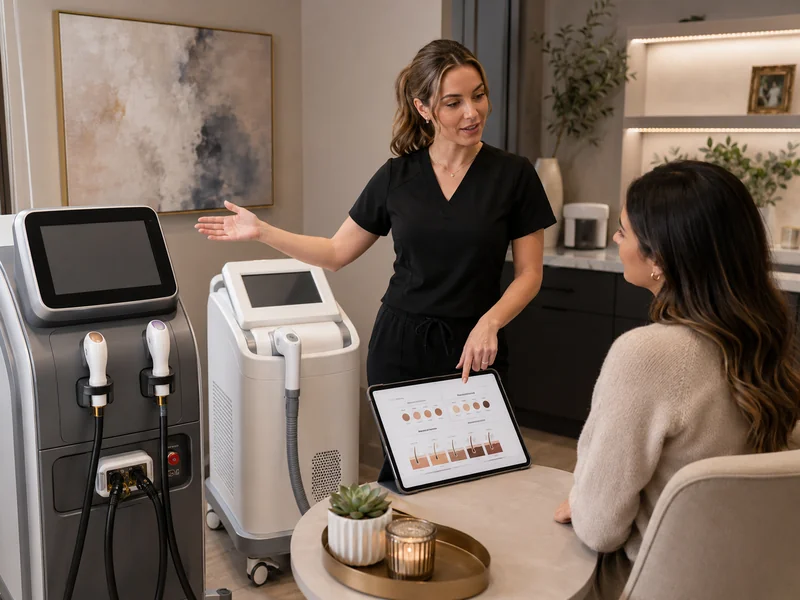 GentleMax Pro vs Diode laser hair removal treatment for long-term hair reduction