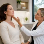 Double chin treatment consultation at Enigma Medi Spa in Philadelphia